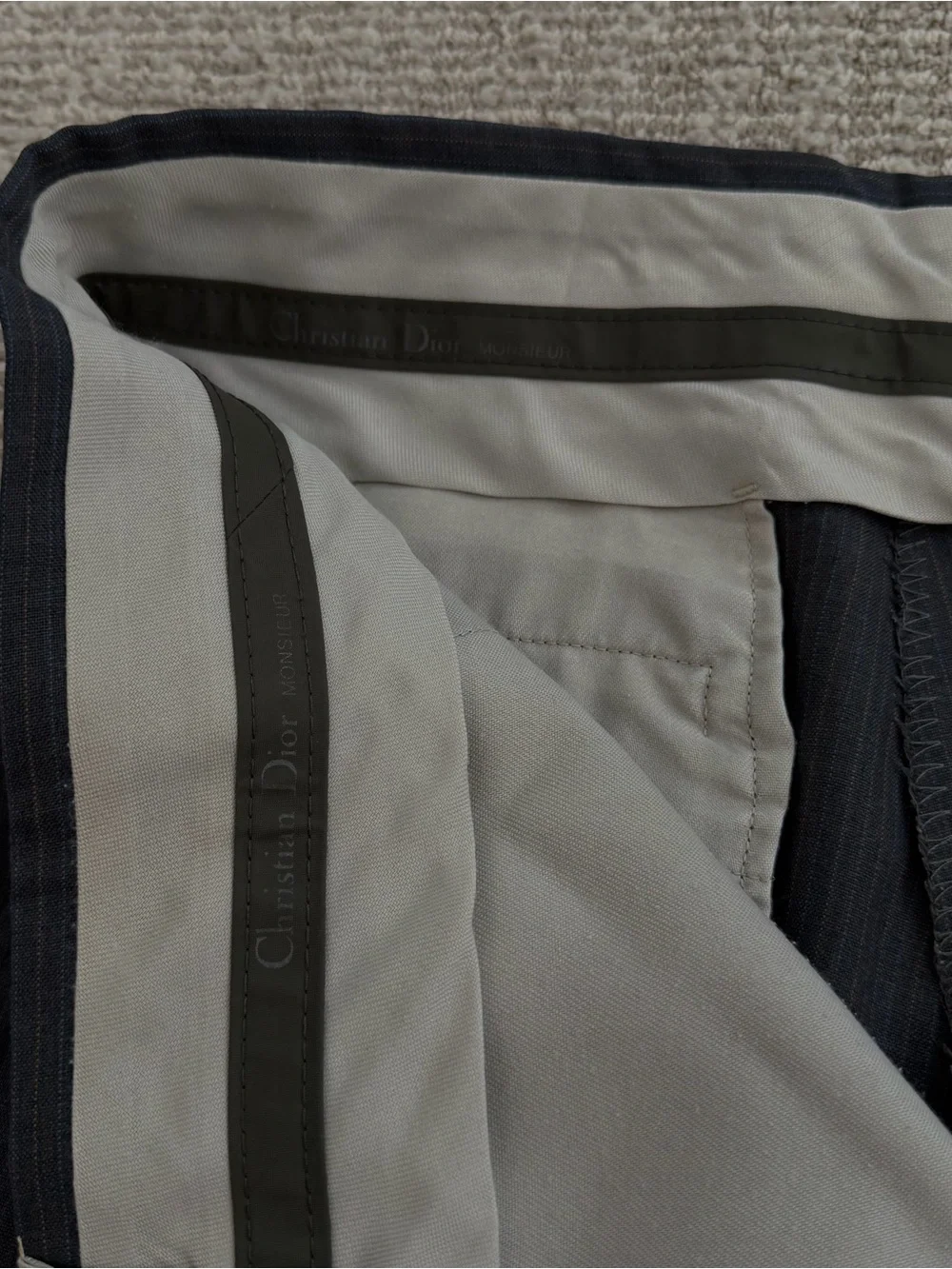 vintage Christian Dior menswear pinstripe wool trouser - 36W × 30L